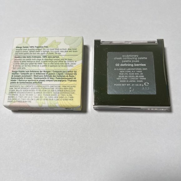 Clinique Sculptionary Cheek Contouring Palette Shade 02 Defining BERRIES Blush - Picture 3 of 3